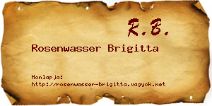 Rosenwasser Brigitta névjegykártya